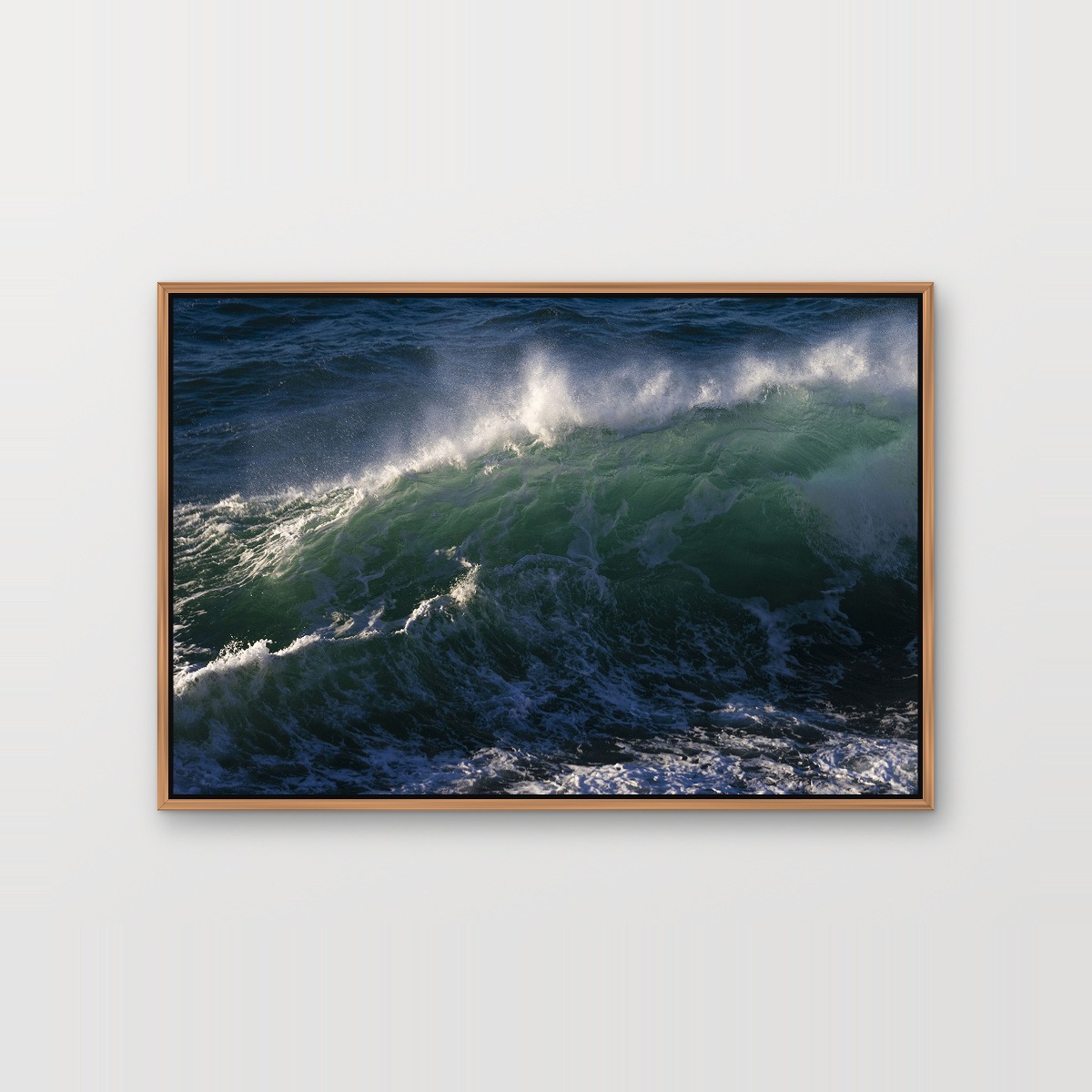 The Wave Fine Art Photography Print - Canvas Wood Floater Frame